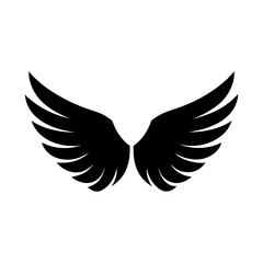 Elegant Black Wing Silhouette A Symbol of Freedom, Flight, and Grace – Perfect for Designs and Creative Projects | Bundle_63