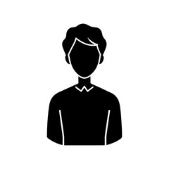 Silhouette of a Person Depicted in Black, Featuring a Simple and Minimalist Design Suitable for Various Applications
