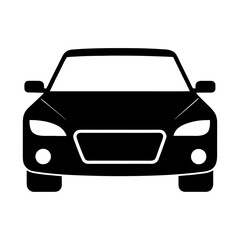 Stylized Car Front View Illustration Sleek Silhouette of Modern Vehicle Design for Automotive and Transportation Projects