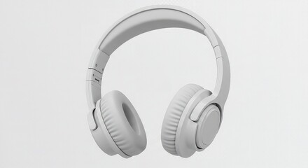 Experience crystal-clear audio with these modern white headphones, perfect for immersive listening, podcasts, audiobooks, and focus, ideal for students and remote workers