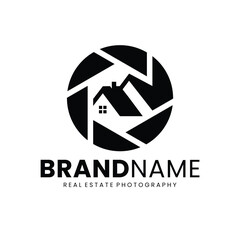 Real Estate Photography Logo Design. Minimalist and Modern. Vector illustration
