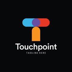 T Tech Logo Design. Simple and Modern. Vector illustration