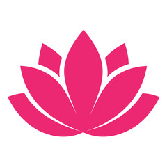 The abstract lotus flower logo is a beautiful symbol of nature's beauty, featuring a pink blossom design with a green leaf vector illustration