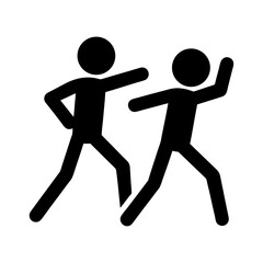 Dance couple silhouette vector, black icon of man and woman dancing, lifestyle and entertainment design for events and party themes