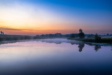sunrise over the river