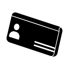 ID card vector icon, identity badge illustration, personal identification design, minimalist flat vector, document symbol