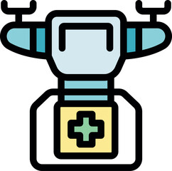 Medical drone quickly delivering first aid kit, ensuring timely medical assistance and improving healthcare accessibility