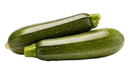 Zucchini, presented in transparent PNG format, realistic style, high resolution, clean edges, isolated with no background, vivid colors, natural texture, and fresh appearance, perfect for digital desi