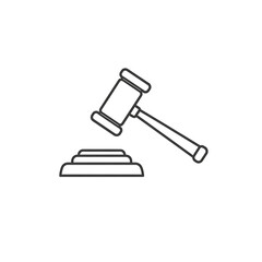 Gavel isolated on transparent background