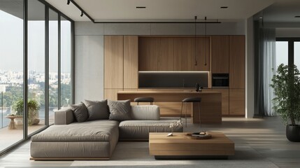 Fototapeta premium living room with fireplace