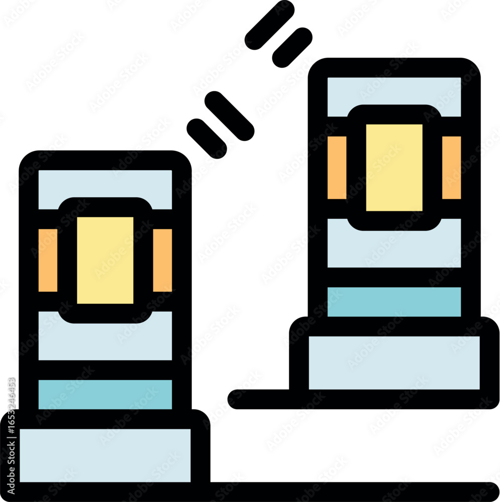 Poster parking sensors using ultrasonic waves to detect distance between cars, ensuring safe and efficient 