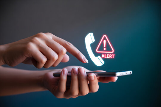 Emergency Alert Notification on Mobile Phone with Warning Symbol for Urgent Communication and Immediate Action - Powered by Adobe