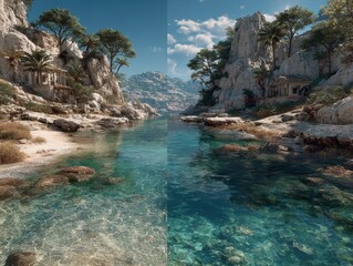 Coastal Ruins:  A Digital Landscape