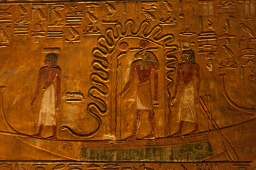 Egyptian shrines and hieroglyphs