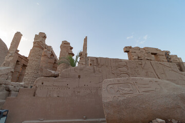 Egyptian shrines and hieroglyphs