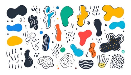 Abstract colorful blob shapes