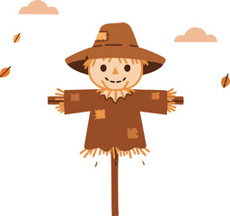 Autumn_Autumn fields_Autumn scenery_Scarecrow drawing