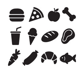 set of food and drink icons