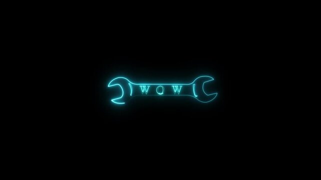 Glowing Neon Health Icon Animation & Black Background &ndash; Abstract junto Symbol. 4k video 