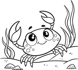 crab cartoon vector