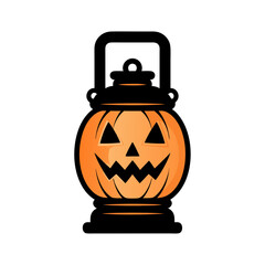 Flat vector illustration halloween pumpkin lantern jack o lantern graphic isolated