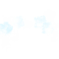 Soft Blue Sky with Fluffy Clouds