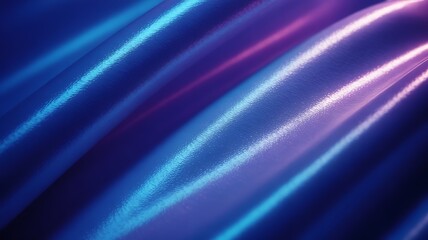 Obraz premium Smooth Blue And Purple Fabric Waves With Reflective Light Streaks image photo
