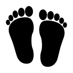 Black and White Footprints Design Representing Innocence and New Beginnings