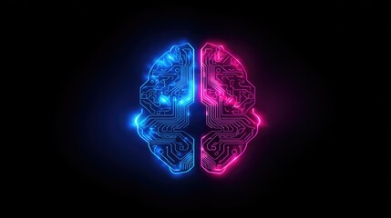 Circuit board design of a divided brain.