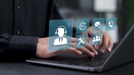 Technical support customer service concept, call center and customer service help. - Powered by Adobe