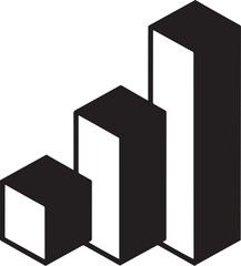 Ascending Bar Chart Icon Representing Growth and Progress in Business and Finance Concepts
