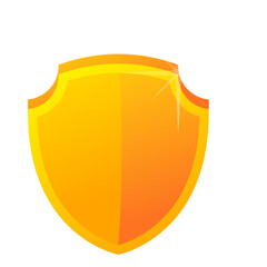 Golden Shield Icon Protection, Security, Safety, and Reliability Symbol