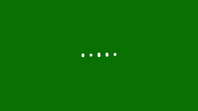 Minimalist white audio waveform spectrum bars animation on chroma green screen. Abstract sound frequency visualization, seamless loop digital equalizer for motion graphics and editing projects