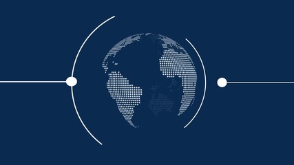 Digital worldwide futuristic global business connectivity, innovation, international business data streams dynamic earth background - Powered by Adobe