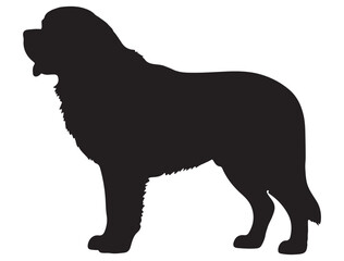ST. BERNARD DOG SILHOUETTE