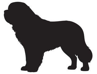 ST. BERNARD DOG SILHOUETTE