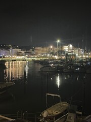 marina at night