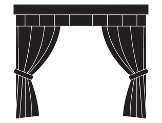 STAGE CURTAIN SILHOUETTE