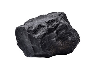 Obraz premium Rough Black Slate Rock Isolated isolated on a transparent background