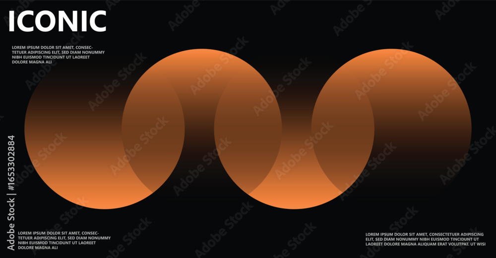 Poster concentric circular lines glowing gradient. abstract line wave gradient poster background vector. su