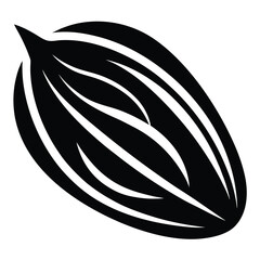 Black seed with white stripes graphic