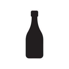 Simple Champagne glyph icon. The icon can be used for websites, print templates, presentation templates, illustrations