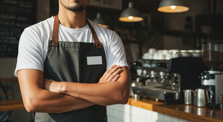 Confident Barista in Coffee Shop