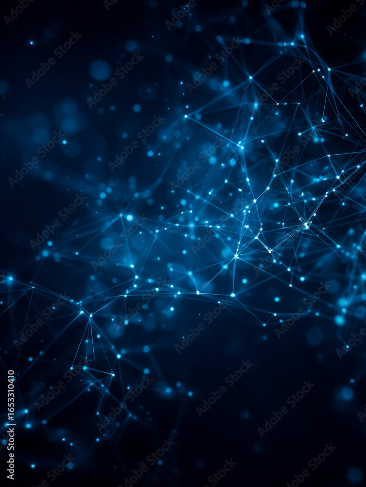 Poster digital network connections illustrating advanced data communication