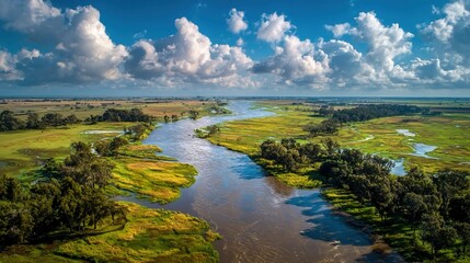 Floodplain agriculture benefits from nutrient-rich seasonal wetlands, supporting sustainable crop production alongside natural ecosystem functions.