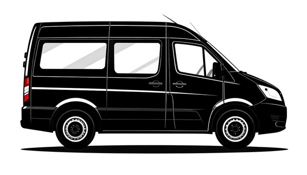 Black van side view