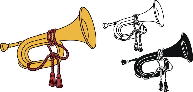 Find vector bugle clip art images for your design projects