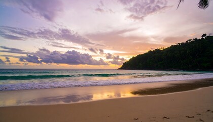 Fototapeta premium Sunset beach scene