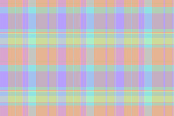 Creative check pattern tartan, list textile fabric texture. No people plaid seamless vector background in light and orange colors.