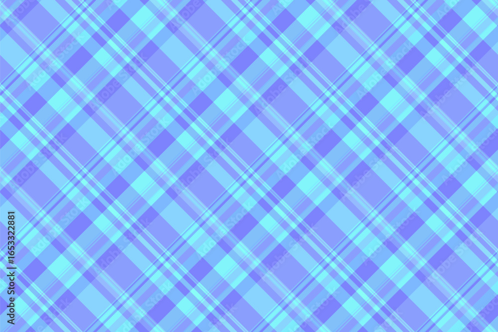 Poster cooltoned plaid pattern in blue and lavender, a versatile backdrop for design projects, adding a tou